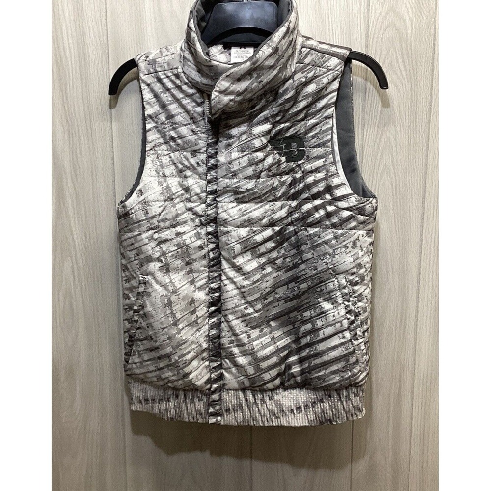 UNDER‎ ARMOUR Women's (Size S) Full Zip Striped Vest Elastic Hem *No Fabric Tag*